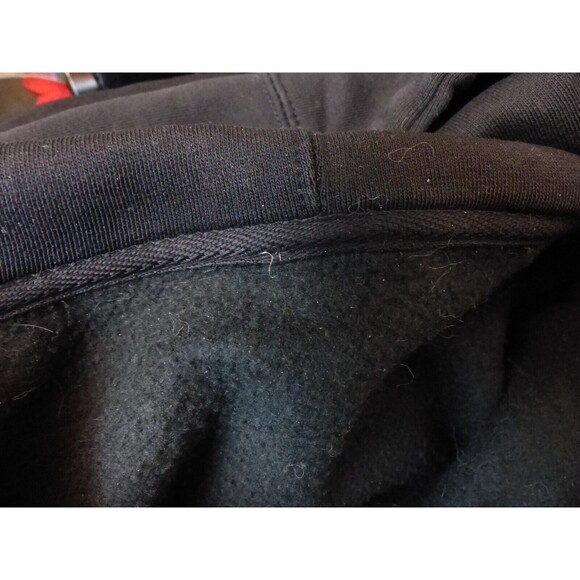 Y2K VTG Zero Skateboards Eat Me Hoodie Mens L Black Logo Spell Out Skate Grunge - Picture 9 of 13